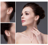 1 2/5 CTW Oval Yellow Citrine 4-Prong Stud Earrings in 0.925 White Sterling Silver (MDS170214)