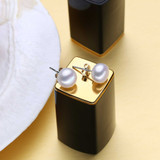 Round White Freshwater Pearl Earrings and Pendant Set in 0.925 White Sterling Silver (MDS210069)