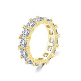 5 7/8 CTW Princess White Cubic Zirconia Eternity Anniversary Wedding Band Ring in 0.925 Sterling Silver Yellow Gold Plated (MDS230055)