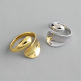Twisted Cocktail Ring in 0.925 White Sterling Silver Ajustable size (MDS230193)