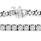 9 5/8 CTW Round Diamond Tennis Bracelet in 14K White Gold (MD240324)