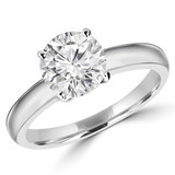 2/3 CTW Round Diamond Solitaire Engagement Ring in 10K White Gold (MD240442)