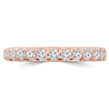 3/4 CTW Round Lab Created Diamond  3/4 Way Shared Double Prong Semi-Eternity Anniversary Wedding Band Ring in 14K Rose Gold (MD250060)