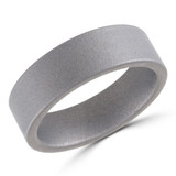7 MM Alternative Mens Wedding Band in White Tungsten (MDVBA0055)