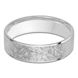 6 MM with High Polish Edges Modern Mens Wedding Band in White Gold (MDVB0847)