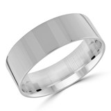 8 MM Classic Womens Wedding Band in White Gold (MDVBC0003-8MM-W)