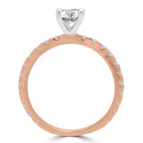 Round Diamond Solitaire with Accents Engagement Ring in Rose Gold (MVSS0034-R)