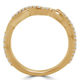 Round Diamond Infinity Semi-Eternity Wedding Band Ring in Yellow Gold (MVSXB0015-Y)