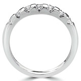 Round Diamond Seven-Stone Semi-Eternity Wedding Band Ring in White Gold (MVSXB0045-W)