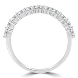 Round Diamond Semi-Eternity Wedding Band Ring in White Gold (MVSXB0063-W)