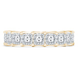 Lab Created 5 1/4 to 6 1/2 CTW Full Eternity Princess Diamond Anniversary Wedding Band Ring in Yellow Gold (MVSAR0012-Y)