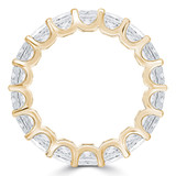 Lab Created 5 1/4 to 6 1/2 CTW Full Eternity Princess Diamond Anniversary Wedding Band Ring in Yellow Gold (MVSAR0012-Y)