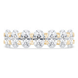 Lab Created 4 7/8 to 6 1/10 CTW Full Eternity Oval Diamond Anniversary Wedding Band Ring in Yellow Gold (MVSAR0015-Y)
