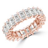 Lab Created 3 7/8 to 5 CTW Full Eternity Radiant Diamond Anniversary Wedding Band Ring in Rose Gold (MVSAR0020-R)