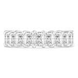 Lab Created 3 7/8 to 5 CTW Full Eternity Radiant Diamond Anniversary Wedding Band Ring in White Gold (MVSAR0020-W)