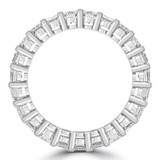 Lab Created 4 2/5 to 5 2/5 CTW Full Eternity Emerald Diamond Anniversary Wedding Band Ring in White Gold (MVSAR0021-W)