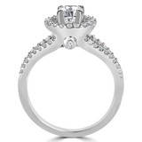Round Diamond Split-Shank Round Halo Engagement Ring in White Gold (MVS0088-W)
