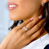 Round Lab Created Diamond Cushion Halo Engagement Ring in Yellow Gold (MVSLG0004-Y)