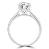 Round Lab Created Diamond Solitaire Engagement Ring in White Gold (MVSLG0024-W)