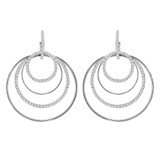 1 1/2 CTW Round Diamond Drop/Dangle Earrings in 14K White Gold (MD120109)