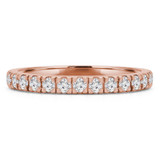 3/8 CTW Round Diamond Semi-Eternity Wedding Band Ring in 14K Rose Gold (MD160272)