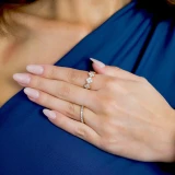 2/5 CTW Round Diamond Semi-Eternity Wedding Band Ring in 14K Rose Gold (MD160273)