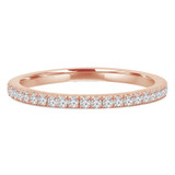 1/4 CTW Round Diamond Semi-Eternity Wedding Band Ring in 14K Rose Gold (MD160275)