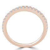1/4 CTW Round Diamond Semi-Eternity Wedding Band Ring in 14K Rose Gold (MD160276)
