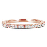 1/4 CTW Round Diamond Semi-Eternity Wedding Band Ring in 14K Rose Gold (MD160276)