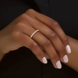 1/4 CTW Round Diamond Semi-Eternity Wedding Band Ring in 14K Rose Gold (MD160276)