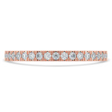 1/4 CTW Round Diamond Semi-Eternity Wedding Band Ring in 14K Rose Gold (MD160276)