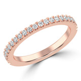 1/4 CTW Round Diamond Semi-Eternity Wedding Band Ring in 14K Rose Gold (MD160276)