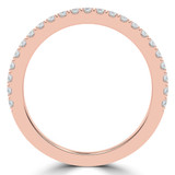 1/4 CTW Round Diamond Semi-Eternity Wedding Band Ring in 14K Rose Gold (MD160276)