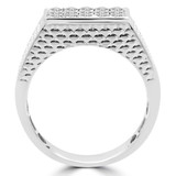1 1/3 CTW Round Diamond Pave set Cocktail Ring in 18K White Gold (MD160288)