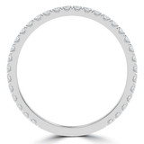 1/3 CTW Round Diamond Semi-Eternity Wedding Band Ring in 14K White Gold (MD160307)