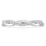 1/5 CTW Round Diamond Semi-Eternity Wedding Band Ring in 14K White Gold (MD160308)