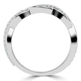 1/5 CTW Round Diamond Semi-Eternity Wedding Band Ring in 14K White Gold (MD160308)