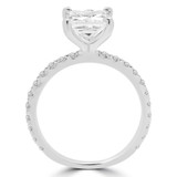1 CTW Princess Diamond Solitaire with Accents Engagement Ring in 14K White Gold (MD160357)