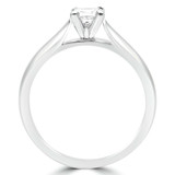 3/8 CT Princess Diamond Solitaire Engagement Ring in 14K White Gold (MD160465)