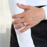 1 1/10 CTW Round Diamond Three-Stone Engagement Ring in 14K Yellow Gold (MD170091)