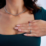 5/8 CTW Princess Black Diamond Halo Engagement Ring in 14K White Gold with Accents (MD170096)