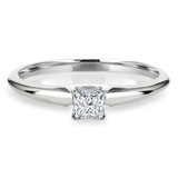 1/6 CT Princess Diamond Solitaire Engagement Ring in 10K White Gold (MD170172)