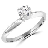 1/4 CT Round Diamond Solitaire Engagement Ring in 10K White Gold (MD170186)
