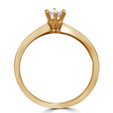 2/5 CT Round Diamond Solitaire Engagement Ring in 10K Yellow Gold (MD170199)