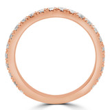 2/3 CTW Round Diamond Semi-Eternity Wedding Band Ring in 14K Rose Gold (MD170310)