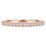 1/5 CTW Round Diamond Semi-Eternity Wedding Band Ring in 14K Rose Gold (MD170313)