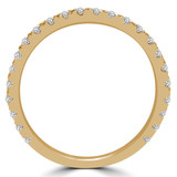 2/5 CTW Round Diamond 3/4 Way Semi-Eternity Wedding Band Ring in 14K Yellow Gold (MD170318)