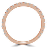 2/5 CTW Round Diamond 3/4 Way Semi-Eternity Wedding Band Ring in 14K Rose Gold (MD170319)