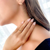 1/4 CTW Round Diamond Semi-Eternity Wedding Band Ring in 14K Yellow Gold (MD170321)