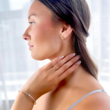 1/3 CT Princess Diamond Solitaire Engagement Ring in 14K Rose Gold (MD180003)